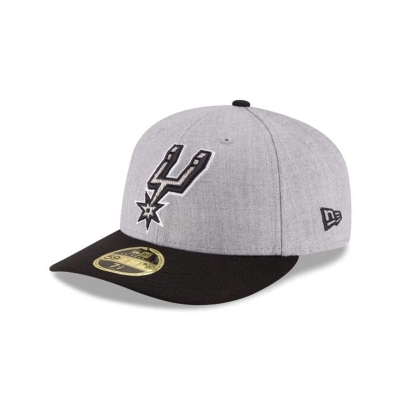 San Antonio Spurs Gorra | New Era NBA Heather Low Profile 59fifty Fitted Cap Mexico - Grises